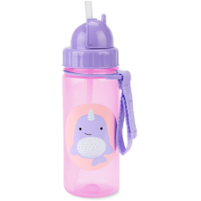 Skip hop Zoo Szívószálas kulacs PP, PVC és BPA mentes 385ml Narvál kulacs, kulacstartó