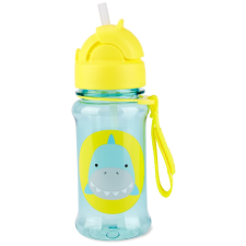 Skip hop Zoo Tritan Szívószálas kulacs 355ml, Cápa kulacs, kulacstartó