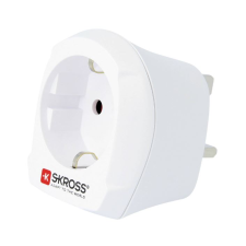 Skross 1.500230-1 Úti adapter CA EU - UK fehér (1.500230-1) mobiltelefon kellék