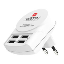 Skross hálózati töltő 4 USB aljzat (4.8W) FEHÉR (1.302422) mobiltelefon kellék
