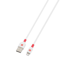 Skross Töltőkábel, USB-A/Lightning (Apple),  2m, SKROSS, fehér kábel és adapter