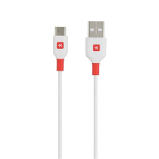 Skross Töltőkábel, USB-A/USB-C, 1,2m, SKROSS, fehér kábel és adapter