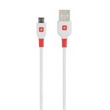 Skross USB-A - MicroUSB adatkábel 120cm fehér-piros (SKCA0001A-M120CN) kábel és adapter