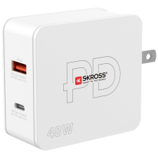 Skross USB-C, USB-A hálózati töltő + USB-C töltőkábel fehér (SKKT000348WPDUSCCN) (SKKT000348WPDUSCCN) mobiltelefon kellék