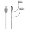 Skross USB Lightning + Micro USB + USB Type C Átalakító Szürke 1.2m SKCA00143-1120CN