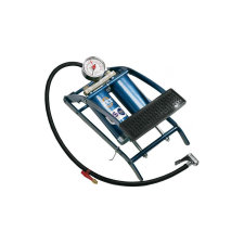 SKS Twin Air acél lábpumpa, minden szeleptípushoz, 5 bar, kék kerékpár és kerékpáros felszerelés