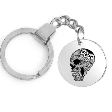 Skullmandala kulcstartó, választható több formában és színben kulcstartó