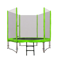 SkyRamiz 487 x 283 cm-es kerti trambulin zöld színben trambulin szett
