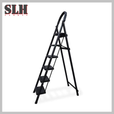  SLH Háztartási acéllétra 6 fokos fekete SLH1404 létra és állvány