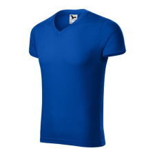 Slim Fit V-neck póló férfi királykék M férfi póló