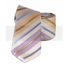  Slim nyakkendő - Barack-lila csíkos nyakkendő