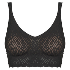 SLOGGI Merevítő nélküliek ZERO Feel Bliss Bralette Fekete EU M