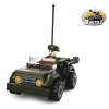 Sluban Army építőkészlet M38-B0587F Jeep 82 db (LEGO kompatibilis)