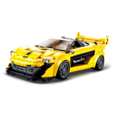 Sluban építőkészlet Model Bricks M38-B0956 sárga versenyautó 283 db (LEGO kompatibilis) barkácsolás, építés