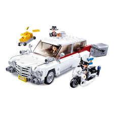 Sluban építőkészlet Model Bricks M38-B1099 Amerikai autó rablóknak 411 db (LEGO kompatibilis) barkácsolás, építés