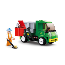 Sluban építőkészlet Town M38-B0781B Szemeteskocsi 118 db (LEGO kompatibilis) barkácsolás, építés