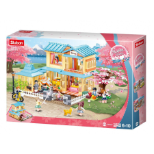 Sluban Girl&#039;s Dream - Japán ház cseresznyefával építőjáték készlet barkácsolás, építés