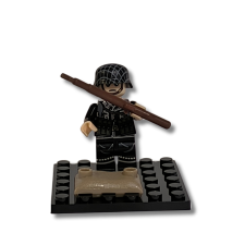 Sluban Katonai építőjáték figura műanyag vitrinben - világháborús német katona barkácsolás, építés