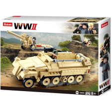 Sluban kompatibilis építőkészlet Army WWII M38-B0695 Német féllánctalpas traktor 460 db barkácsolás, építés