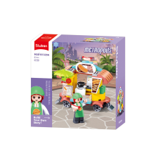 Sluban kompatibilis építőkészlet Metropolis M38-B1329A Hot dog autó 81 db barkácsolás, építés