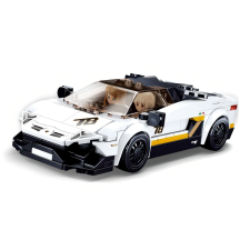 Sluban kompatibilis építőkészlet Model Bricks M38-B0957 fehér olasz versenyautó 276 db barkácsolás, építés