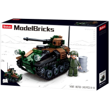 Sluban Model Bricks Army - 2 az 1-ben lánctalpas páncélozott jármű építőjáték készlet barkácsolás, építés