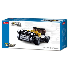  Sluban Power Bricks Pull Back - Mod Rod felhúzható autó építőjáték készlet barkácsolás, építés