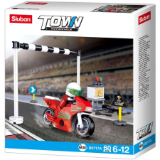 Sluban Town - Motorcycle piros versenymotor építőjáték készlet barkácsolás, építés