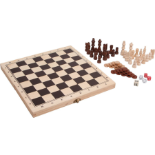 Small foot 3 az 1-ben sakk, dáma és backgammon játék fa dobozban társasjáték