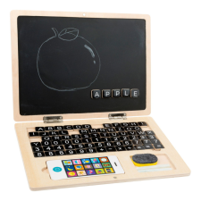 Small foot készségfejlesztő fa tábla laptop kiegészítőkkel kreatív és készségfejlesztő