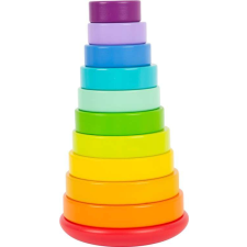 Small foot Montessori torony - szivárvány színű fajáték - L11794 barkácsolás, építés