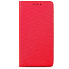  Smart magnet Huawei P20 Lite oldalra nyíló mágneses könyv tok szilikon belsővel piros tok és táska