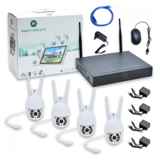  SMART NVR KIT 4 csatornás digitális kamerarendszer , 4 HD kamerával dvr és nvr videó rögzítő