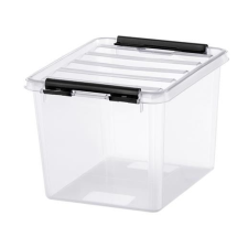 SMARTSTORE Mûanyag tárolódoboz, 3 liter, fekete fogantyúkkal, SMARTSTORE "Classic 3", átlátszó -... bútor