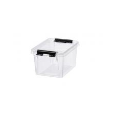 SMARTSTORE Műanyag tárolódoboz, 1,5 liter, fekete fogantyúkkal, SMARTSTORE \"Classic 1,5\", átlátszó bútor