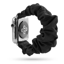 Smartwatcherz Apple Watch Frilly Szövet Szíj - Fekete, 44/45/46/49mm okosóra kellék