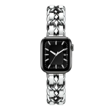 Smartwatcherz Apple Watch Ladies Rozsdamentes Acél Szíj - Ezüst Fehér, 44/45/46/49mm okosóra kellék