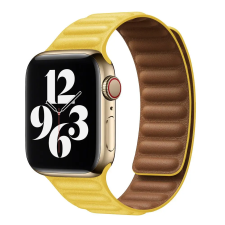 Smartwatcherz Apple Watch Mágneses Bőr Szíj - Sárga, 40/41/42mm okosóra kellék