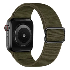 Smartwatcherz Apple Watch Rugalmas Szövet Szíj - Khaki, 40/41/42mm okosóra kellék