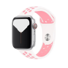 Smartwatcherz Apple Watch Szilikon Sport Szíj - Fehér-Pink, 40/41/42mm, M/L