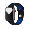 Smartwatcherz Apple Watch Szilikon Sport Szíj - Fekete-Kék, 40/41/42mm, M/L