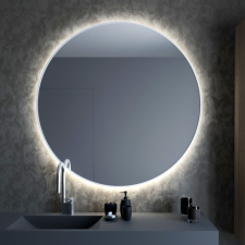 Smartwoods Bright tükör 100x100 cm kerek világítással fehér 5904107900506 fürdőszoba kiegészítő