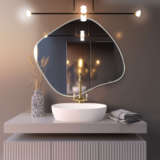 Smartwoods Tiny Borderbright tükör 70x60 cm világítással fehér 5904107902302 fürdőszoba kiegészítő