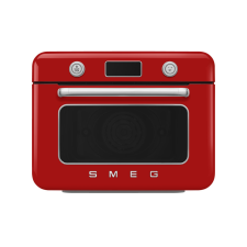 Smeg ASZTALI KOMBINÁLT SÜTŐ, GŐZFUNKCIÓVAL, retro, Galileo, piros sütő