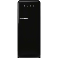 Smeg KOMBINÁLT HŰTŐ ÉS FAGYASZTÓ, retro, 60,1x150 cm, jobb oldali pántok, fekete hűtőgép, hűtőszekrény