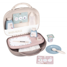 Smoby Baby Nurse: Babaápolási játékszett - Rózsaszín baba