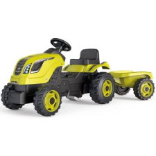 Smoby : Farmer XL traktor utánfutóval - zöld (7600710130) (7600710130) lábbal hajtható járgány