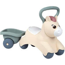 Smoby Little Smoby: Baby póni bébijárgány és játéktároló, bézs-zöld lábbal hajtható járgány