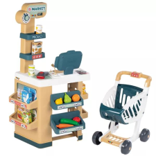 Smoby : Szupermarket játékszett bevásárlókocsival - 34 db-os (7600350238) (7600350238) konyhakészlet