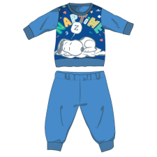 Snoopy hosszú vékony baba pizsama - pamut jersey pizsama - világoskék - 80 gyerek hálóing, pizsama
